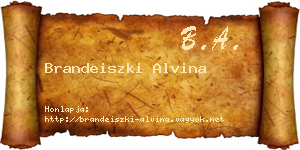 Brandeiszki Alvina névjegykártya