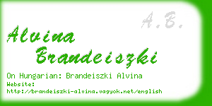 alvina brandeiszki business card